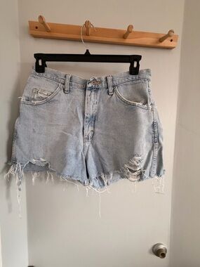 Wrangler Light Blue Distressed Denim Cutoff Shorts